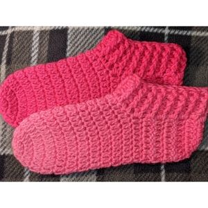 Cotton Candy Slipper Socks Handmade
